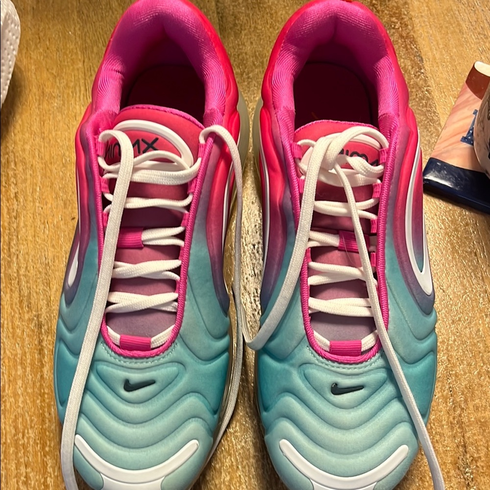 Vibrant Pink and Blue Sneakers